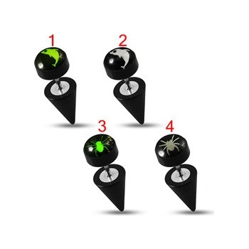 Piercingate Falešný piercing do ucha UV pavouk a delfín PFA00310 1