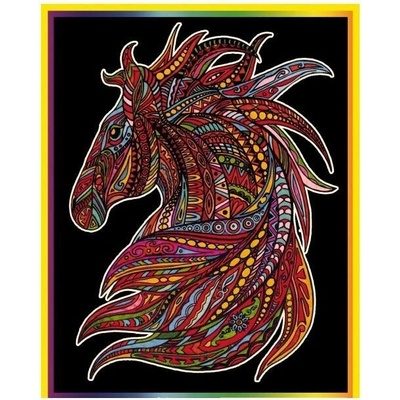 Omalovánky Colorvelvet sametový obrázek kůň