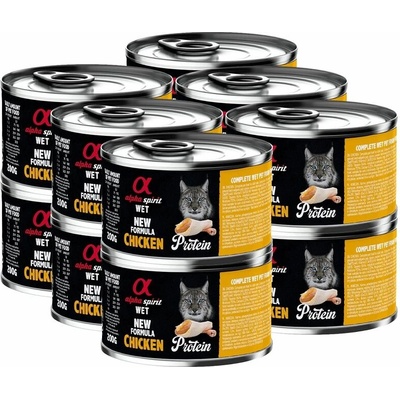 Alpha Spirit Cat Adult Chicken Protein 12 x 200 g