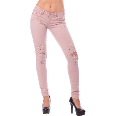 V&V dámské starorůžové jeans Pyramid