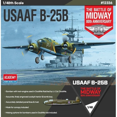 Academy Model Kit letadlo 12336 USAAF B 25B Doolittle Raid 1:48