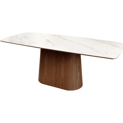 Anvicti1 UNIQUE II 200 CM bílý mramor dýha ořech JS45139