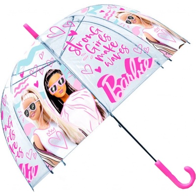 CurePink: dětský manuální deštník Barbie: Silné holky dělají vlny [BB00011]