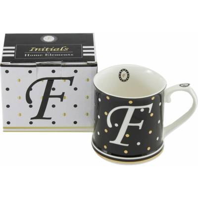 HOME ELEMENTS Hrnček Initials písmeno F 370 ml