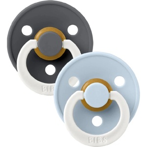 BIBS Залъгалки Bibs - Colour, Iron Glow-Baby Blue Glow, 0-6 м, 2 броя (110266) - baby