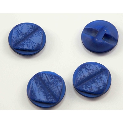 Gombík so spodným prišitím - modrá - priemer 2,2 cm