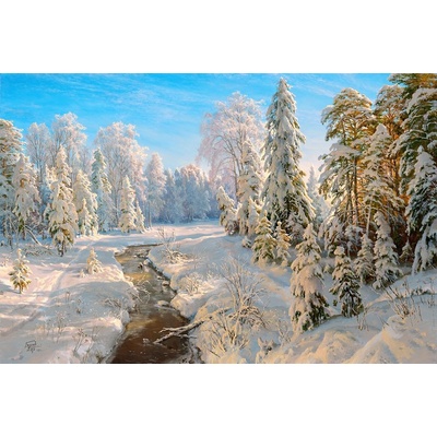 Zimní krajina - Jinovatka 1 deska 80x50