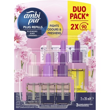 Ambi Pur 3 Volution Flowers & Spring elektrický osvěžovač vzduchu náhradní náplň 2x20 ml