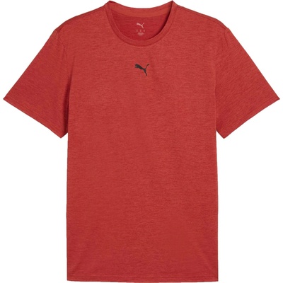 Puma M Tad Essentials Heather Cat Tee červené čierne
