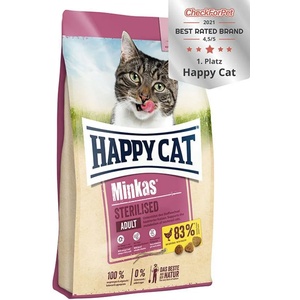 Happy Cat Minkas Sterilised пълноценна храна за кастрирани котки над 12 месеца 10kg