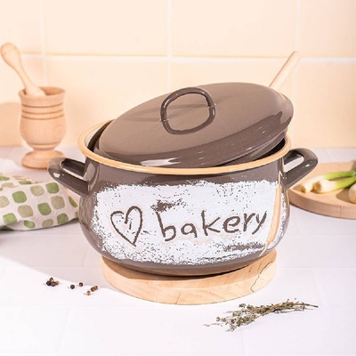 Metalac Posude 20 см емайлирана тенджера Metalac Posude с декор BAKERY (1012027)