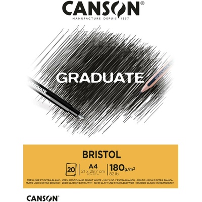 Canson Graduate Bristol blok A4 180 g/m², 20 listů