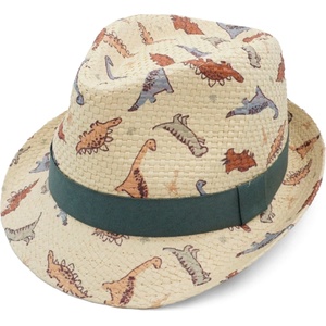 maximo Детска шапка maximo Kids' Mini Boy Trilby Dinosaur Allover Lining Hat - Wollweiß / Multicolor - размер 53 cm (904-6353-0112)