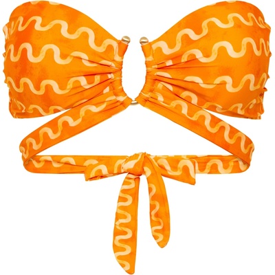 Seafolly Дамско бикини горнище Seafolly Women's Soundwave U Wire Bandeau Bra Bikini top - Turmeric - размер 32 (EU) (150-4433-0111)