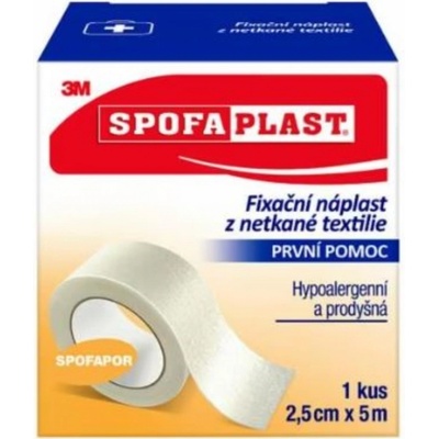Spofaplast náplast fixační netkaná textilní 732 5m x 25 mm