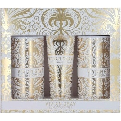 Vivian Gray Velvet upokojujúci sprchový gél 200 ml + hydratačné telové mlieko 200 ml + hydratačný krém na ruky 75 ml kozmetická sada