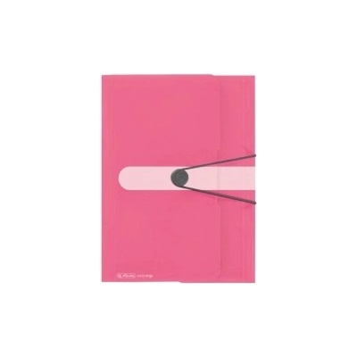 Herlitz Desky s gumičkou Color Blocking A4 3 chlopně PP neprůhledné růžové