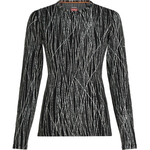 Icebreaker Women Merino 260 Tech Vertex LS Crewe Delta Lines AOP Размер: M / Цвят: кафяв