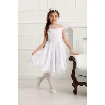 Dievčenské šaty Rebecca M/280 biela