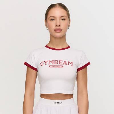 GymBeam Дамска тениска Varsity White S