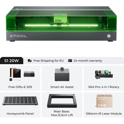 xTool S1 20W DeLuxe – Sleviste.cz