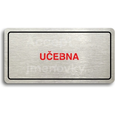 ACCEPT Piktogram UČEBNA - stříbrná tabulka - barevný tisk