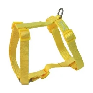 Freedog Harness Nylon Basic - Регулируем нагръдник за кучета, 15 мм А: 24 см - 38 см B: 30 см - 47 см, жълт