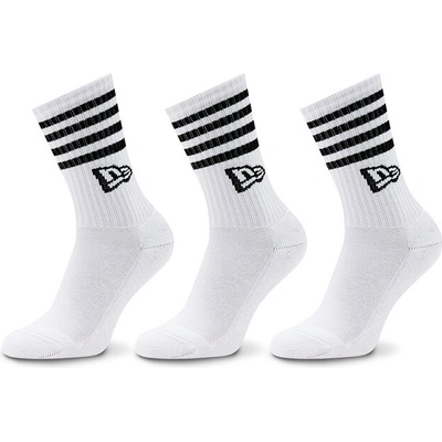 New Era Комплект 3 чифта дълги чорапи мъжки New Era Stripe Crew 13113626 Бял (Stripe Crew 13113626)