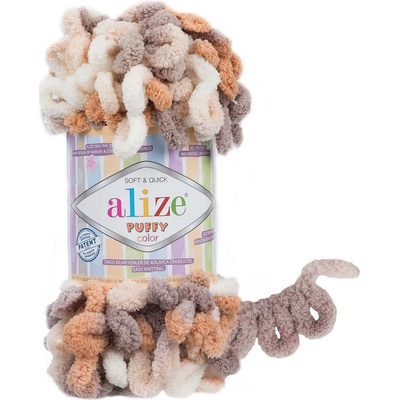Alize Puffy Color 100g Farba: prírodno - hnedá 5926