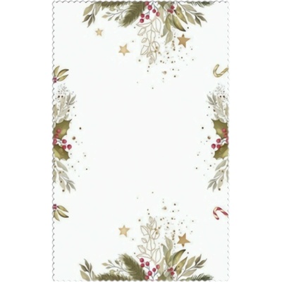 Ruhhy 26378 Vánoční ubrus 220 x 140 cm bílý s potiskem
