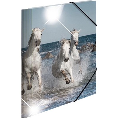 HERMA Папка Animals, картонена, с ластик, A4, PP, коне (O1070380015)