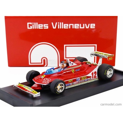 Brumm Ferrari F1 312t4 N 12 2nd Gp French Gp 1979 Gilles Villeneuve With Driver FigureRed 1:43