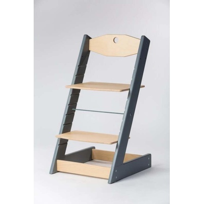 Lucas Wood Style rostoucí židle Alfa II šedá/přírodní