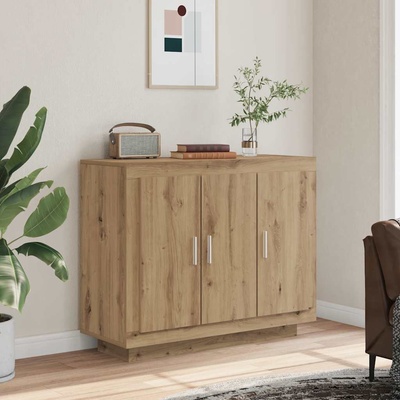 vidaXL Бюфет, занаятчийски дъб, 92x35x75 см, инженерно дърво (856865)
