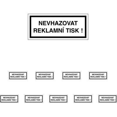 Walteco Nevhazovat reklamní tisk, 70x30mm, samolepka Množství: 10 ks , 20785BP2
