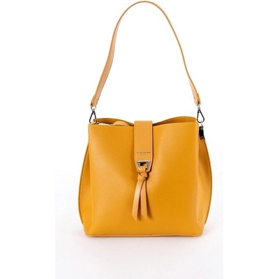 David Jones Tříoddílová tmavěkabelka na rameno i crossbody 6627-2A žlutá