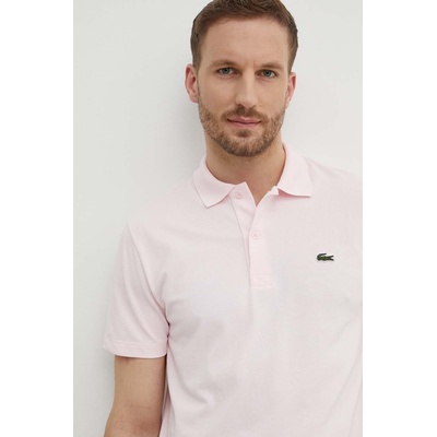 Lacoste Тениска с яка Lacoste в розово с изчистен дизайн (DH0783)