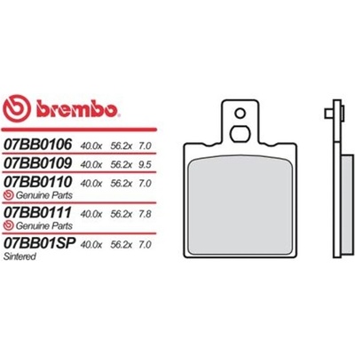 Zadní brzdové destičky Brembo Moto Morini 400 DART 1989 - 1989 směs 06