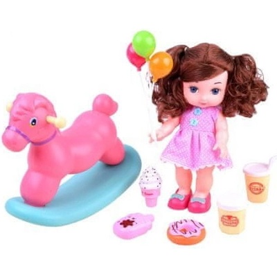 JOKO Sada Bábika s Hojdacím koníkom, balónmi a skladkosťami