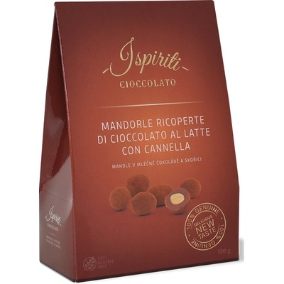 ISPIRITI Mandle v mléčné čokoládě se skořicí 120 g