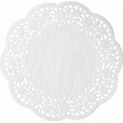 Wimex Dekoračná krajka PAP okrúhla biela 28cm 100 ks