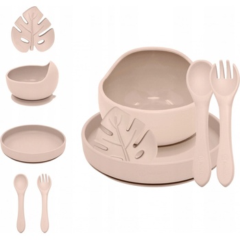 PETITE&MARS Set jedálenský silikónový TAKE&MATCH Desert Sand 4 ks