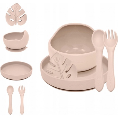 PETITE&MARS Set jedálenský silikónový TAKE&MATCH Desert Sand 4 ks