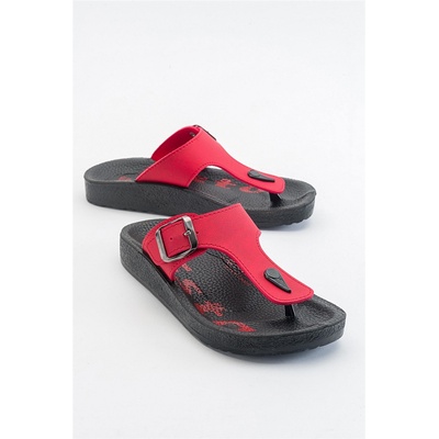 Moda Trend Дамски ежедневни чехли - Червени #371284 (371284_Червен)