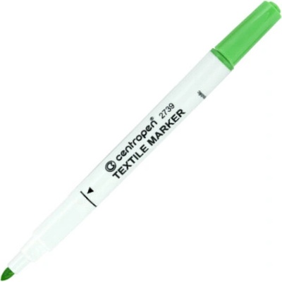 Centropen popisovač 2739 na textil světle zelená