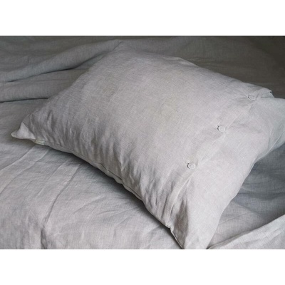 E-len Polštář lněný NATURAL bílá káva 100% len 40x40