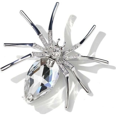 Éternelle brož Swarovski Elements Araignée pavouček B8014-1736928 Bílá/čirá