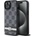 DKNY Кейс DKNY Leather Checkered Mono Pattern & Printed Stripes за iPhone 15 Plus / 14 Plus, черен (3666339263201)