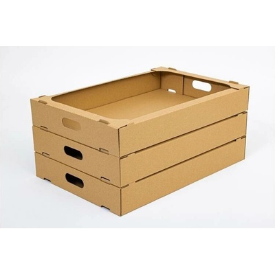 Krabice na koblihy 600x400x85 mm vnitřní 3VVL B 360g/m2 hnědá - paleta 1400 ks