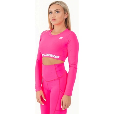 Crop Top dlhý rukáv CSW 126 NEON PINK
